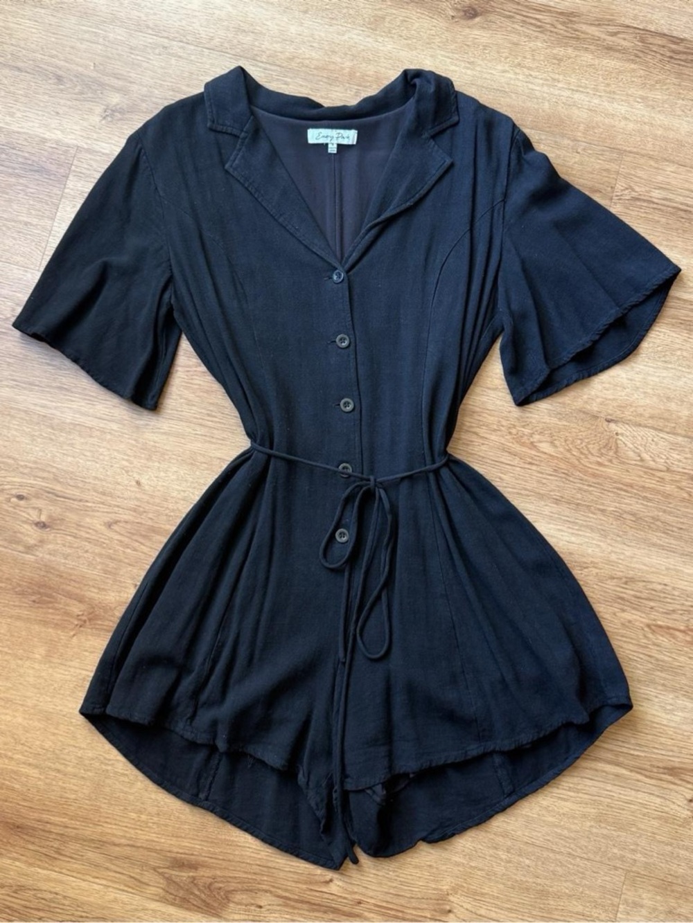 Black Fluttery Jumpsuit